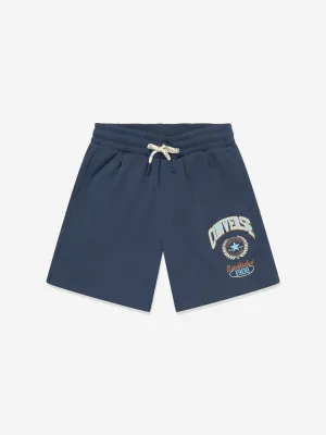 Converse Jungen Logo Patch Shorts in Marineblau
