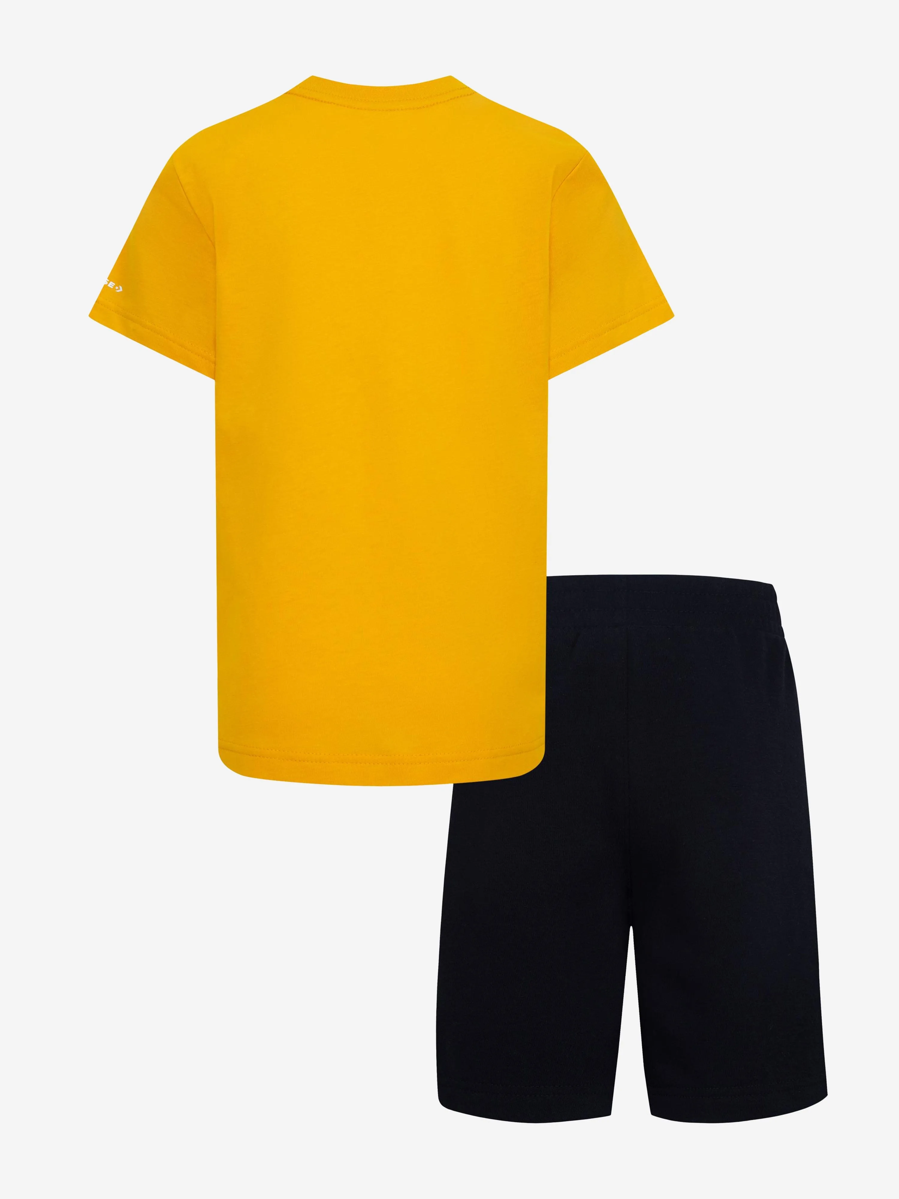 Converse Jungen Squiggle T-Shirt und Shorts Set in Schwarz