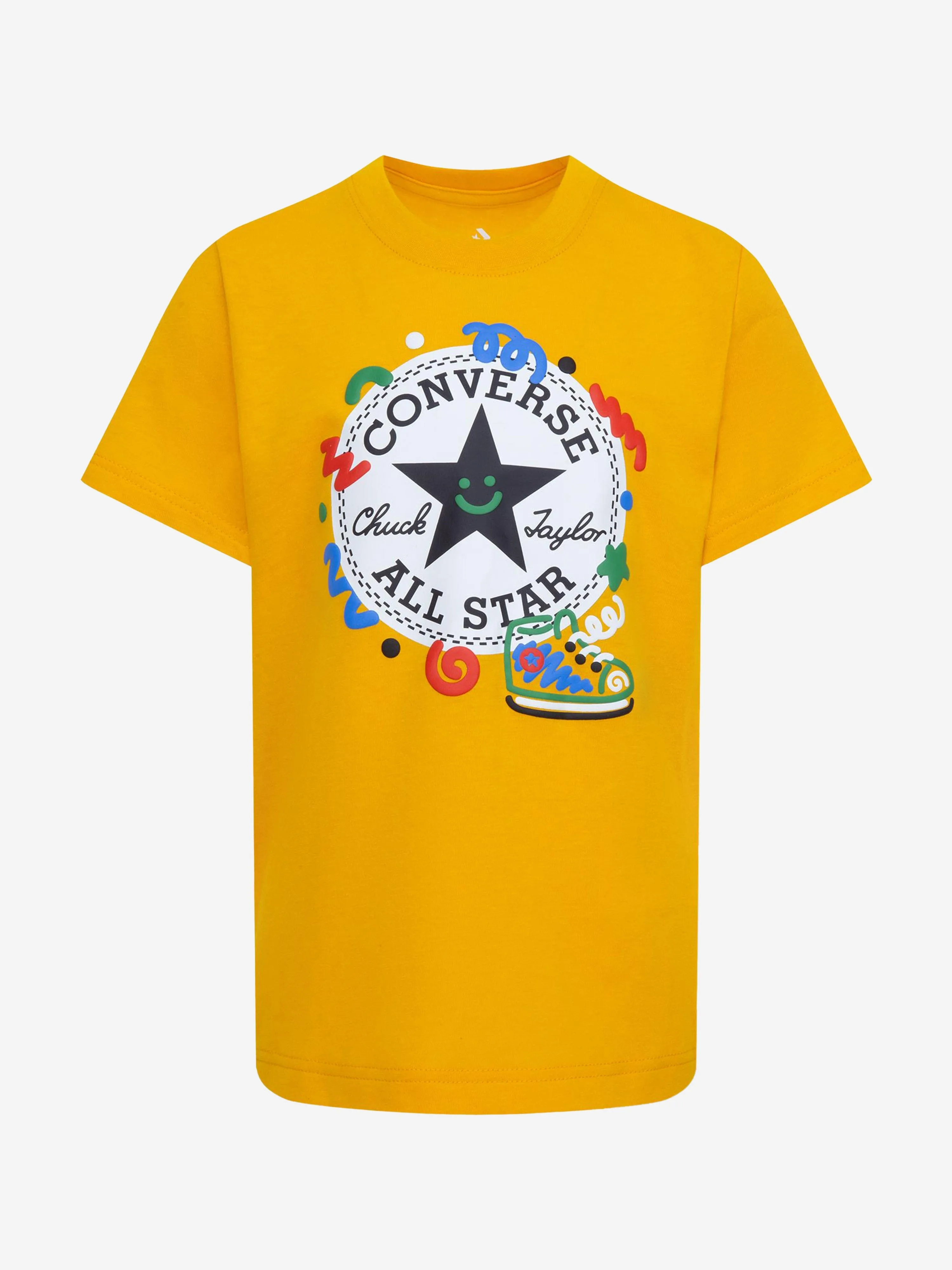 Converse Jungen Squiggle T-Shirt und Shorts Set in Schwarz