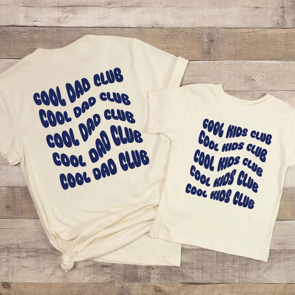 Cool Dad & Kid Club Matching Front & Back Graphic T-Shirts dad hats promo code