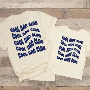 Cool Dad & Kid Club Matching Front & Back Graphic T-Shirts dads clothes cheap