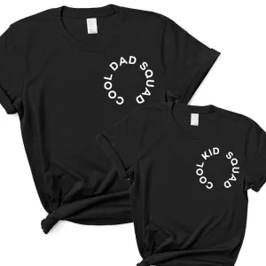 Cool Dad/Cool Kid Squad Circular Black T-Shirts dad hats promo code