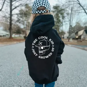 Cool Kid Showed Up Back Logo Kids Hoodie girls skirts clearance