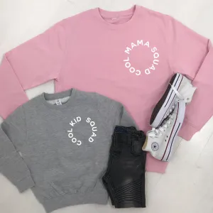 Cool Mama/Cool Kid Squad Circular Sweatshirts breastfeeding tops cheap
