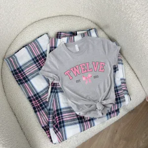Coquette Age & Year Personalised T-Shirt & Garland Pyjama Set girls clothes cheap
