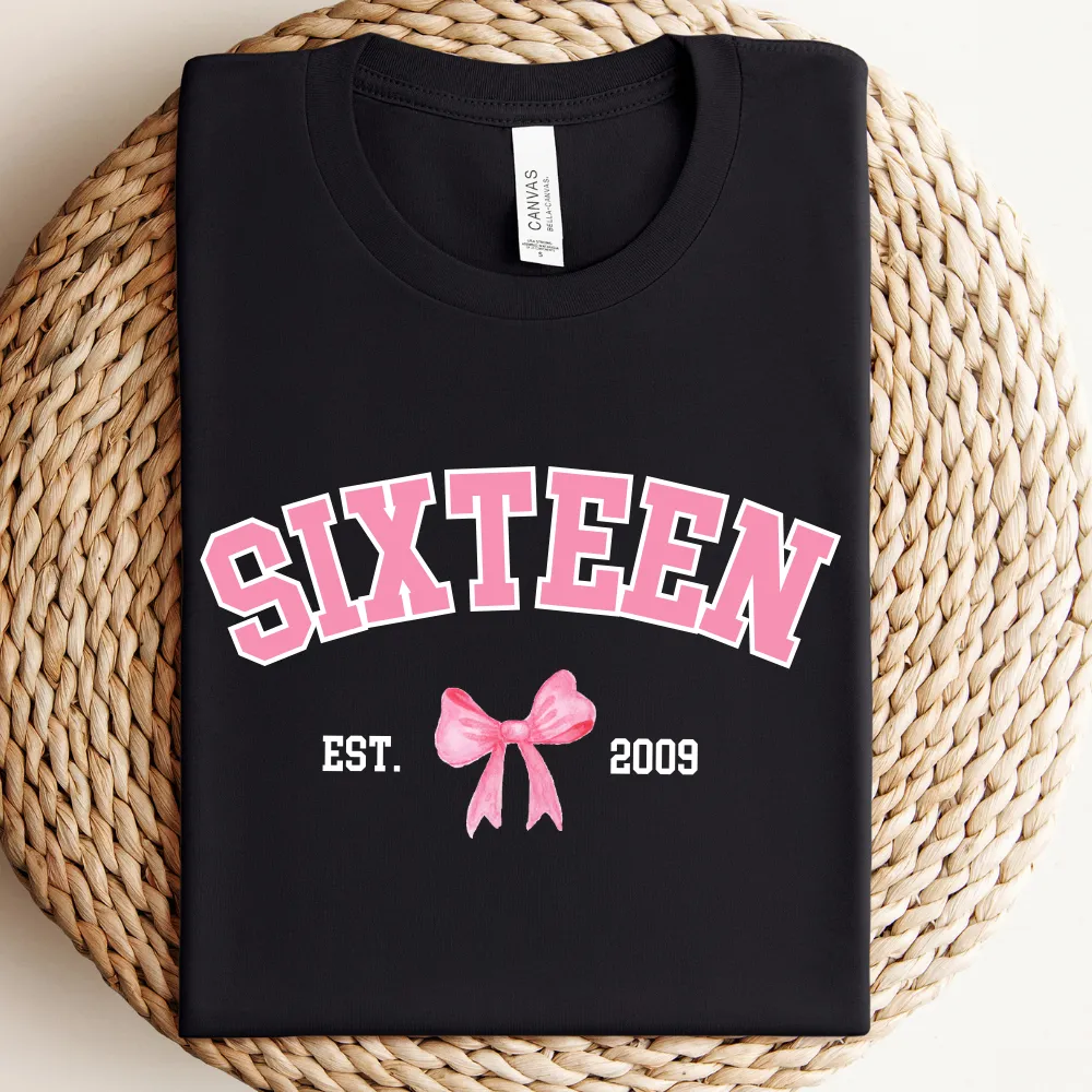 Coquette Age & Year Personalised T-Shirt