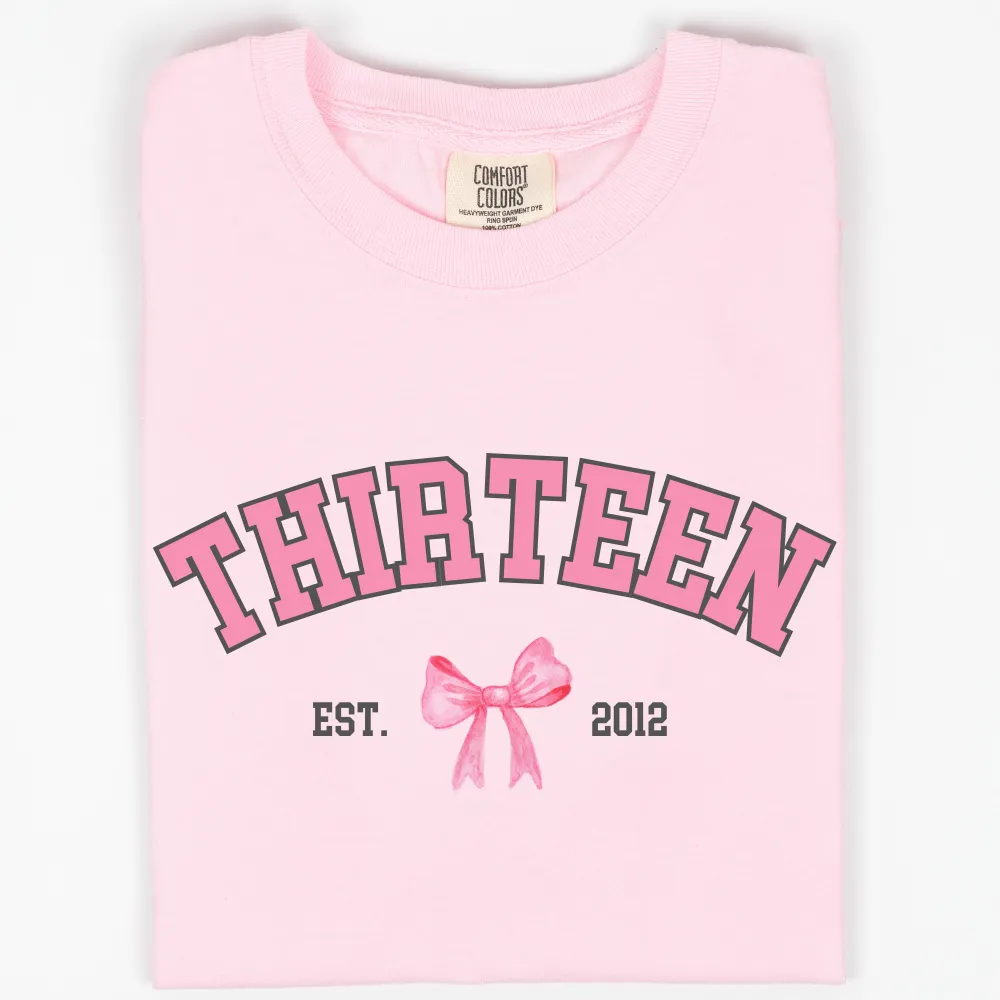 Coquette Age & Year Personalised T-Shirt
