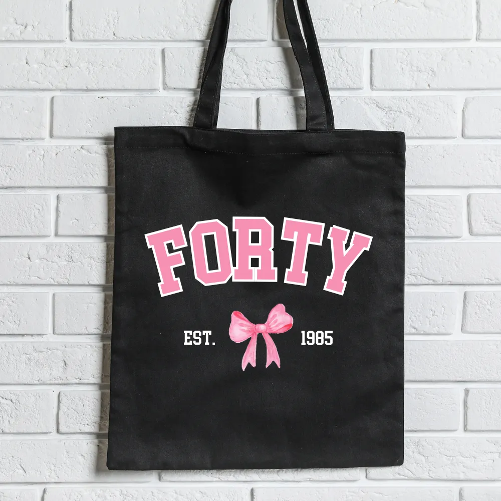 Coquette Age & Year Personalised Tote Bag