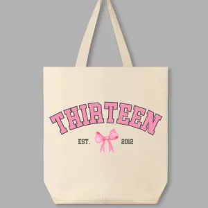 Coquette Age & Year Personalised Tote Bag girls clothes cheap