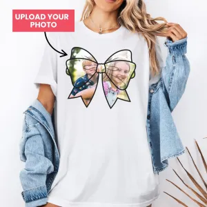 Coquette Bow Photo Frame Personalised T-Shirt pregnancy jeans best price