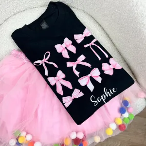 Coquette Bows Personalised Tee & Tutu Set girls clothes cheap