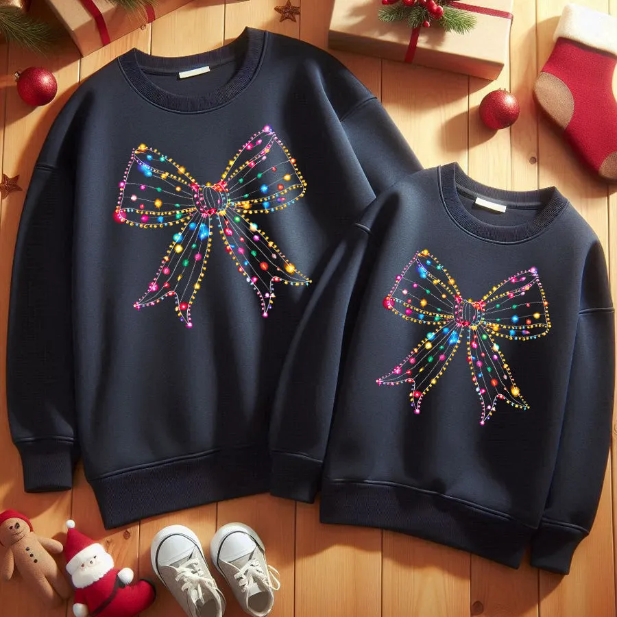 Coquette Christmas Matching Navy Sweatshirts nursing tops best deals
