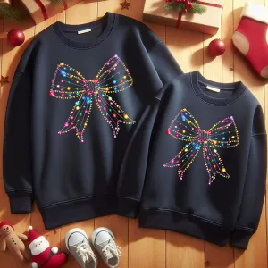 Coquette Christmas Matching Navy Sweatshirts nursing tops best deals