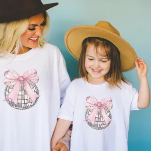 Coquette Disco Ball Matching Mum & Kid T-shirt nursing tops best deals