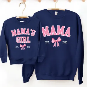 Coquette Personalised Year Mama & Girl Sweatshirts Navy girls clothes cheap