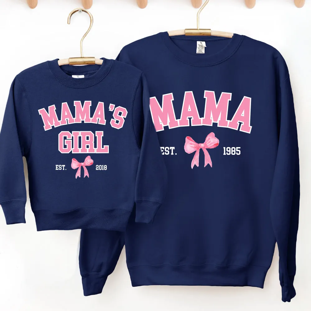 Coquette Personalised Year Mama & Girl Sweatshirts Navy girls clothes cheap