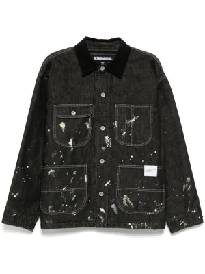 Corduroy-Collar Washed-Coverall Jacket winter jackets clearance