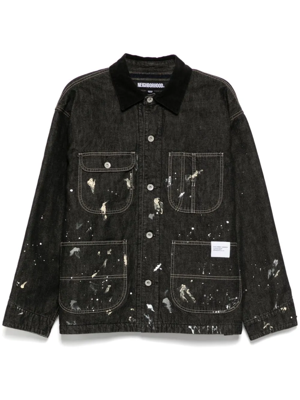 Corduroy-Collar Washed-Coverall Jacket winter jackets clearance