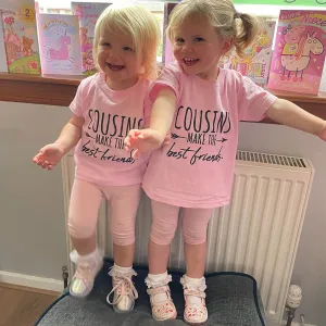 Cousins Make Best Friends T-Shirt Light Pink girls pajamas promo