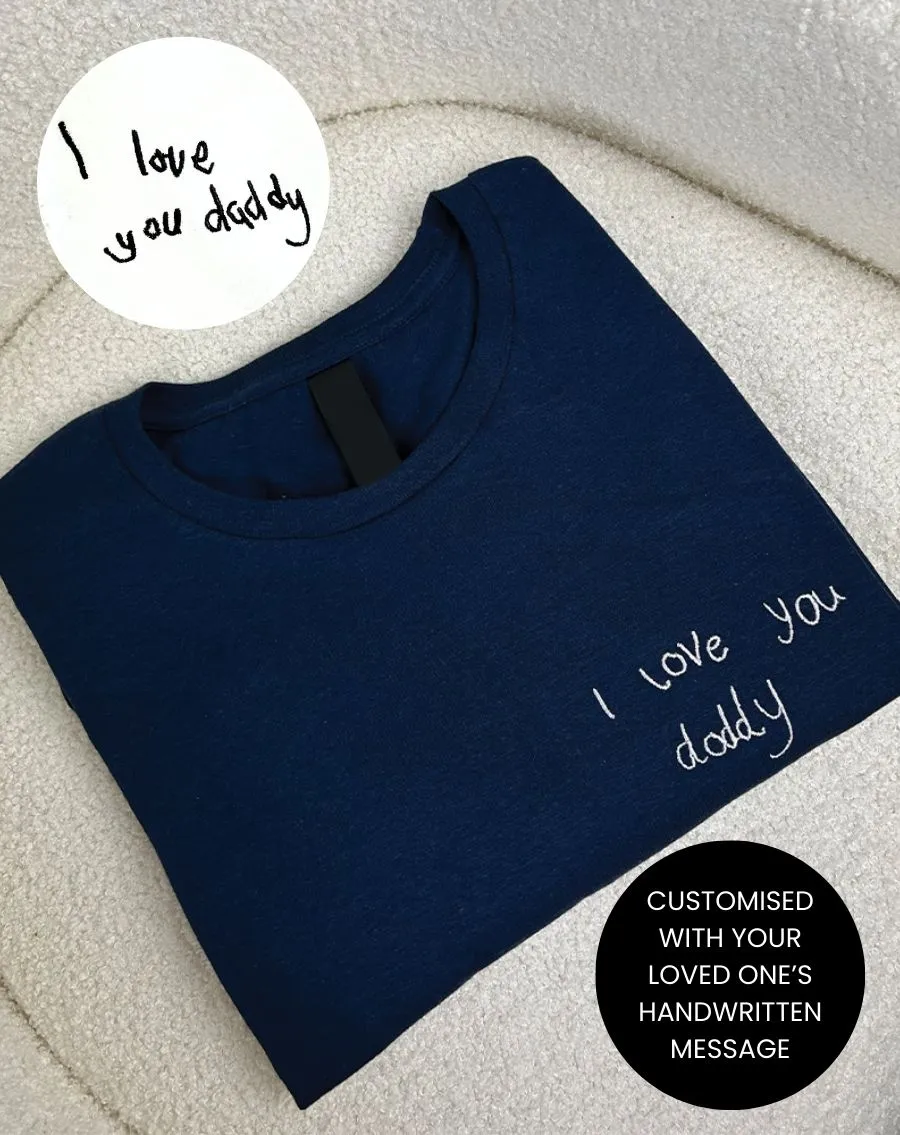 Customised Handwriting Embroidered Daddy Mens T-shirt dad hats promo code
