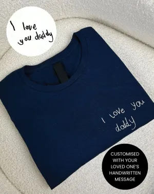 Customised Handwriting Embroidered Daddy Mens T-shirt dad hats promo code