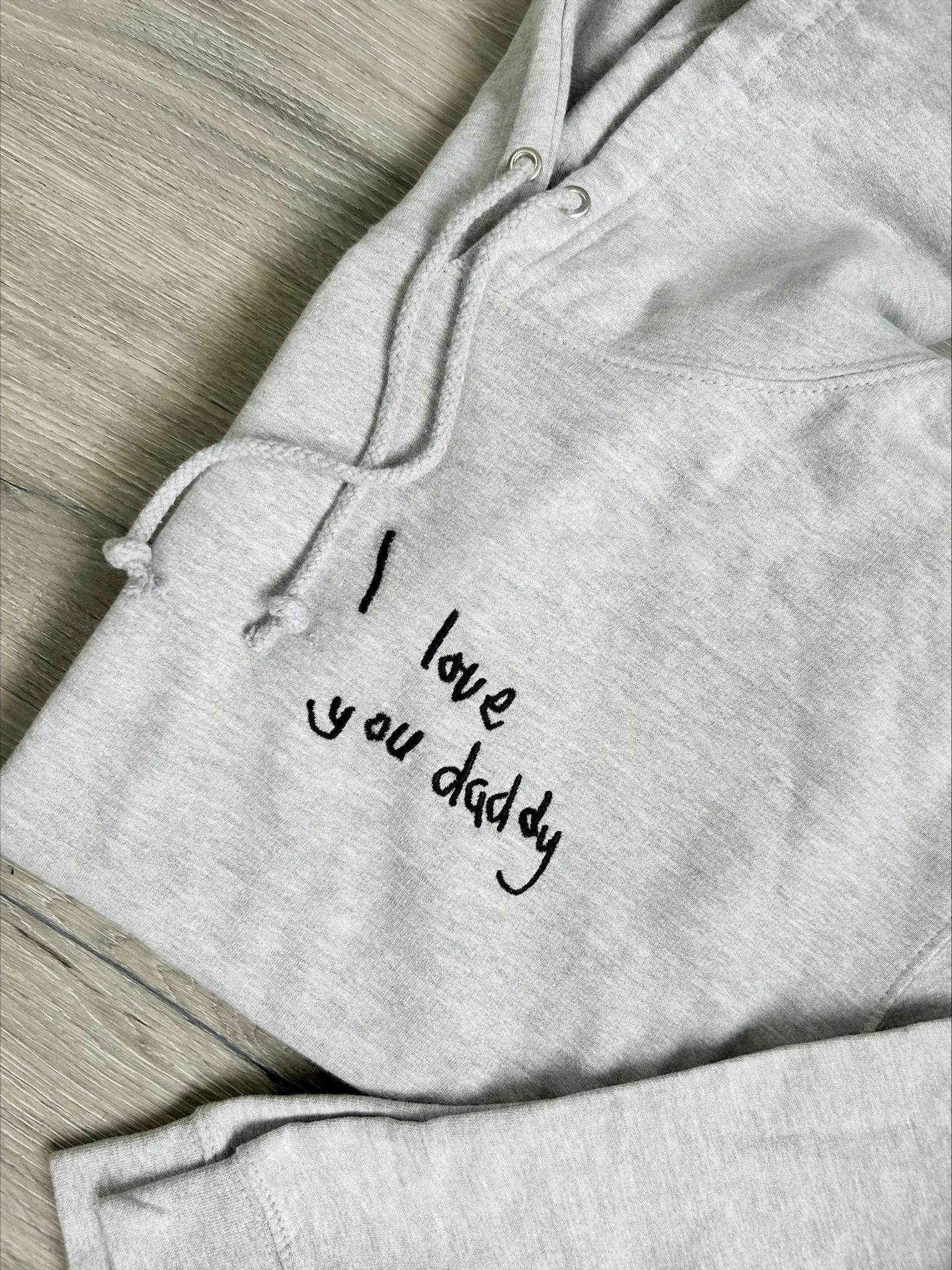 Customised Handwriting Embroidered Mens Hoodie