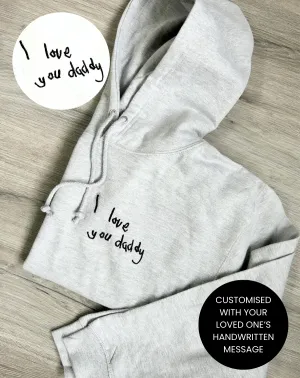 Customised Handwriting Embroidered Mens Hoodie dad bod shirts discount