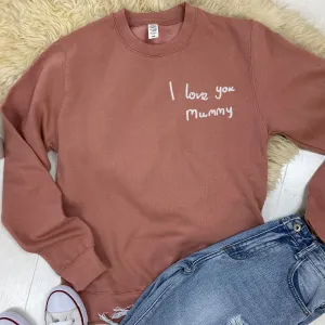 Customised Handwriting Embroidered Sweatshirt postpartum clothes sale
