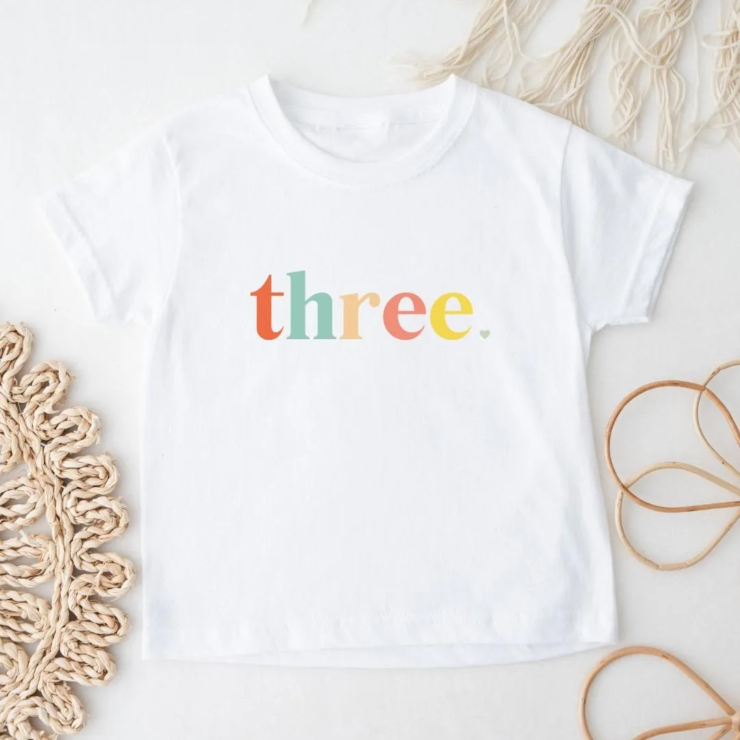 Customised Year Pastel Birthday T-Shirt