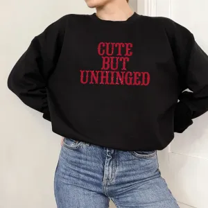Cute But Unhinged Women's Sweatshirt postpartum clothes sale