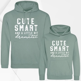 Cute/Smart/Dramatic Matching Sage Hoodies discount mum dresses