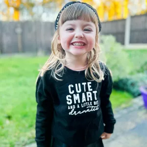 Cute/Smart/Dramatic Kids Sweatshirt girls skirts clearance