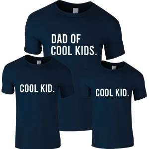 Dad Of Cool Kids Matching Navy T-Shirts mens dad clothes online