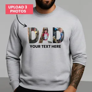 Dad Photo Frame Letters Personalised Sweatshirt dad jeans best price