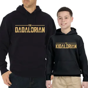 Dadalorian & Kidalorian Matching Black Hoodies dad jeans best price