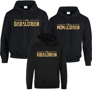 Dadalorian, Momalorian & Kidalorian Matching Black Hoodies mens dad clothes online