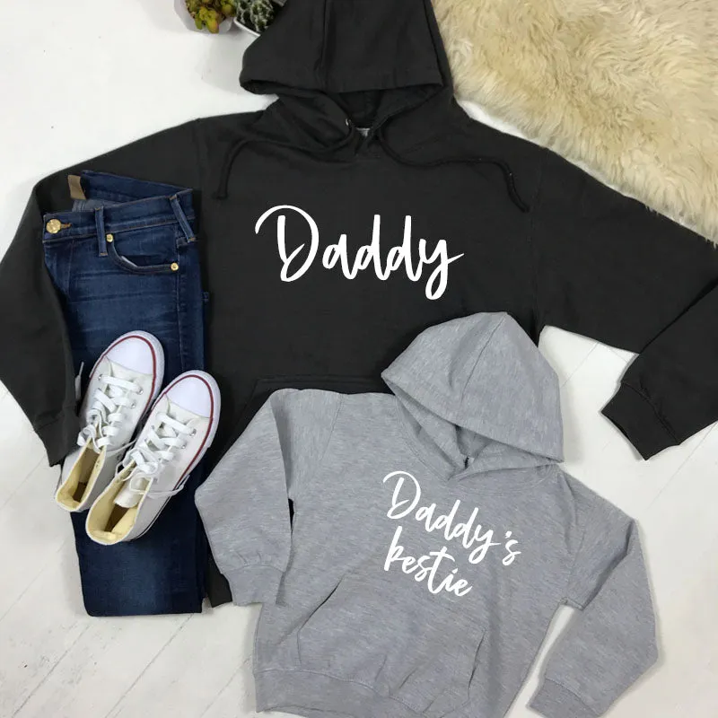 Daddy & Daddy's Bestie Chelsea Script Hoodies (MRK X) dad jeans best price