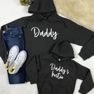 Daddy & Daddy's Bestie Chelsea Script Hoodies (MRK X) dad jeans best price