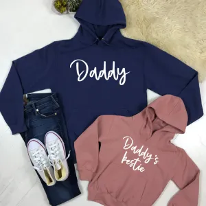 Daddy & Daddy's Bestie Chelsea Script Matching Hoodies (MRK X) dad jeans best price