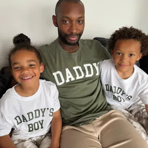Daddy & Daddy's Boy College Matching T-Shirts fathers day sale outfits