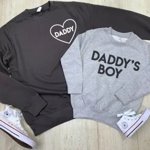 Daddy & Daddy's Boy Heart Matching Sweatshirts (MRK X) dad jeans best price