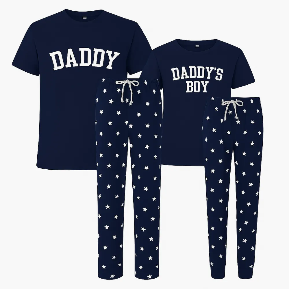 Daddy & Daddy's Boy Matching Star Pyjamas - All Navy dad hats promo code
