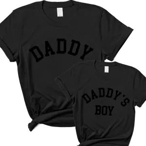 Daddy & Daddy's Boy Stealth Black College Matching T-Shirts fathers day sale outfits
