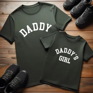 Daddy & Daddy's Girl College Matching Khaki T-Shirts fathers day sale outfits