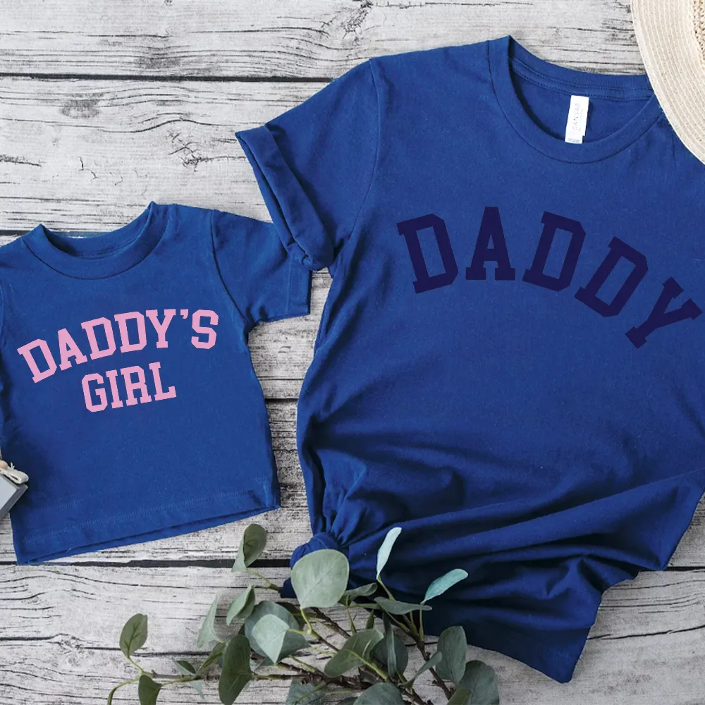 Daddy & Daddy's Girl College Matching Royal Blue T-Shirts fathers day sale outfits