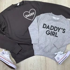 Daddy & Daddy's Girl Heart Matching Sweatshirts (MRK X) dad jeans best price