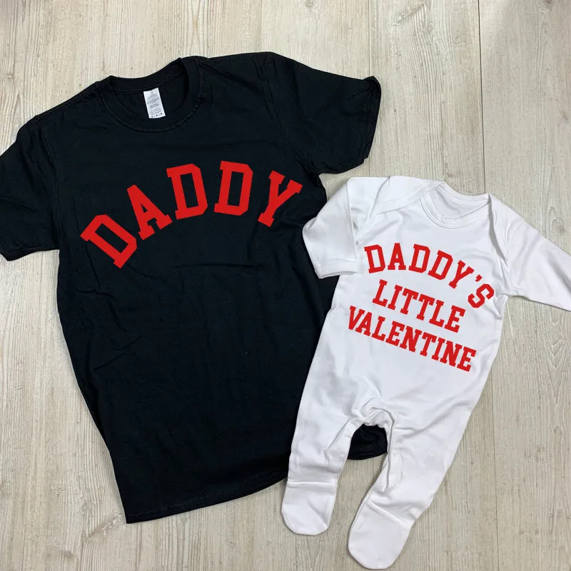 Daddy & Daddy's Little Valentine Matching T-Shirt/Romper (MRK X) dads clothes cheap