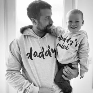 Daddy & Daddy's Mini Matching Grey Hoodies (MRK X) dad jeans best price