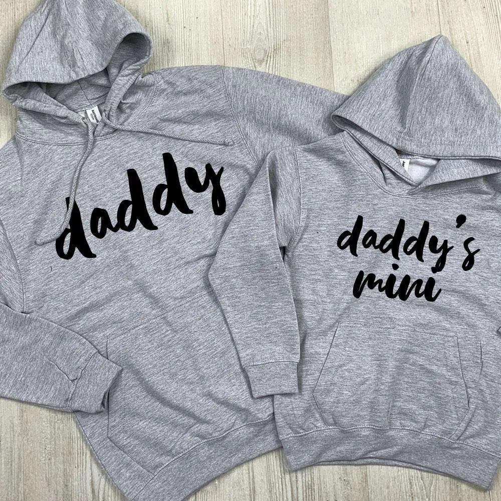 Daddy & Daddy's Mini Matching Grey Hoodies (MRK X)