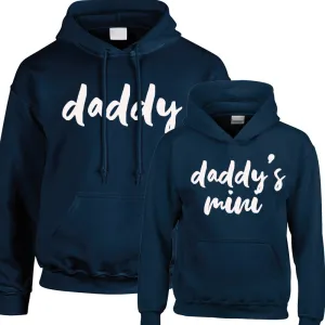 Daddy & Daddy's Mini Matching Navy Hoodies (MRK X) dad jeans best price